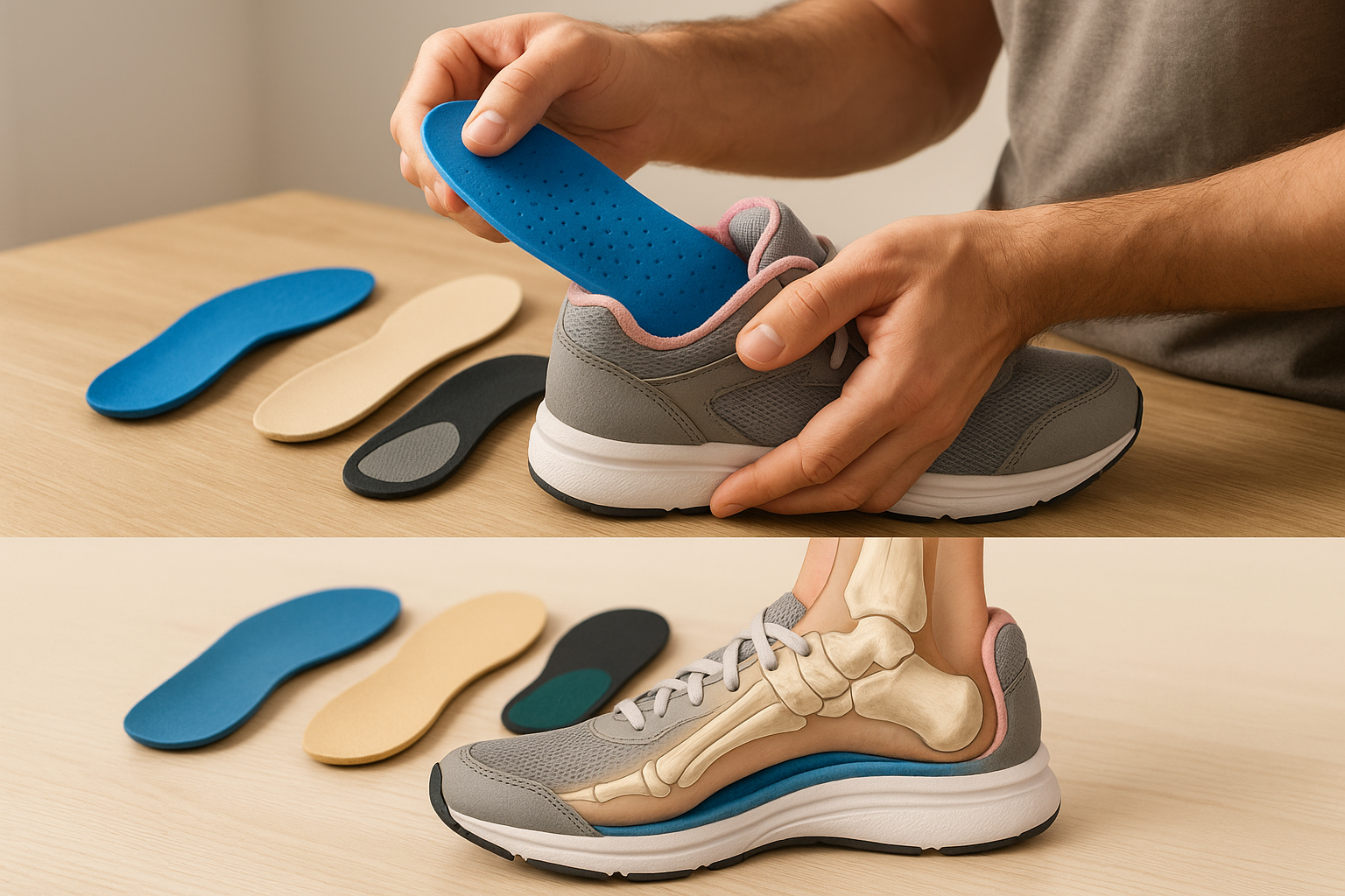 real life use of shoe insole 